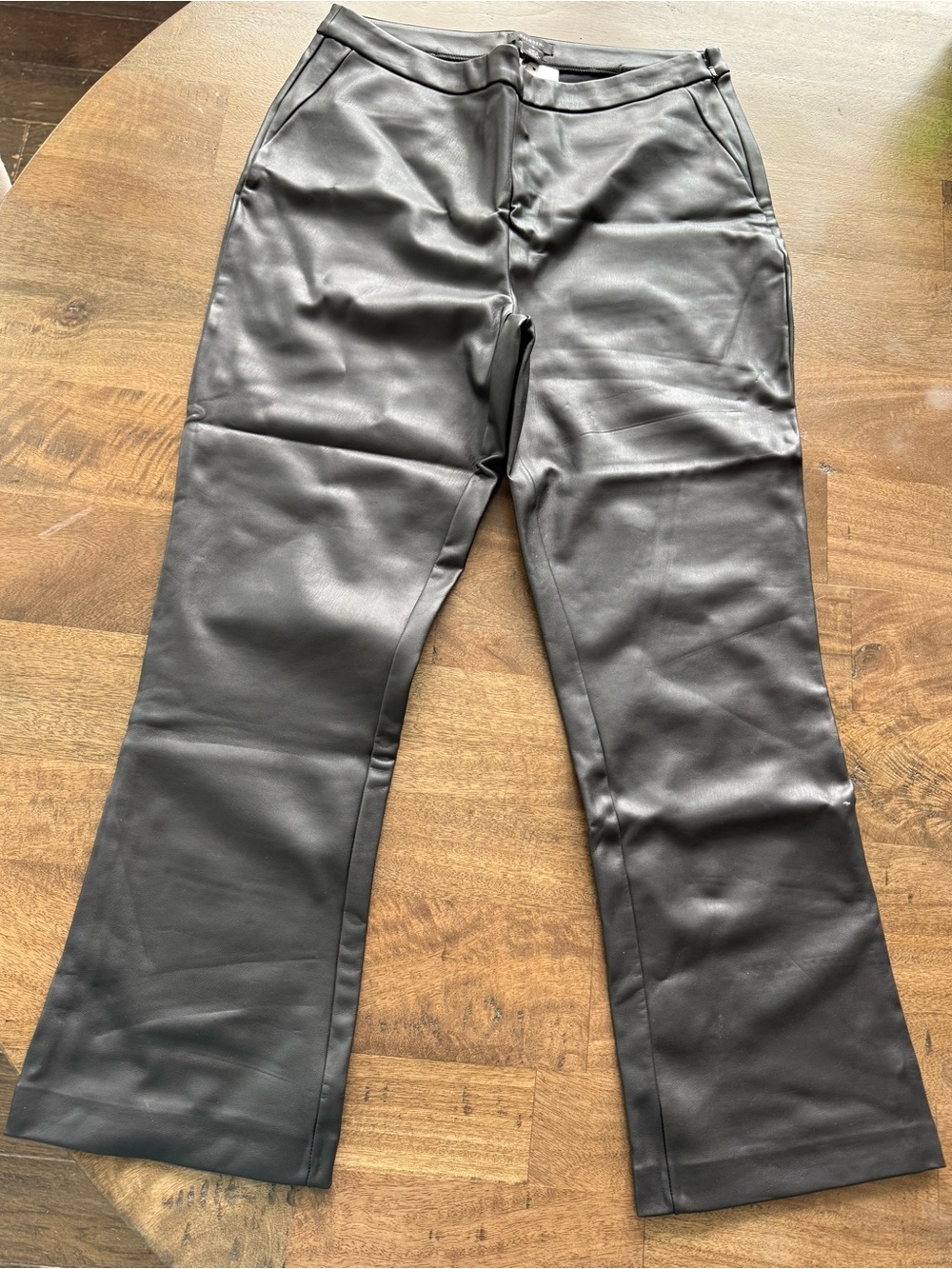 Halogen Black Faux Leather Boot Cut Pants